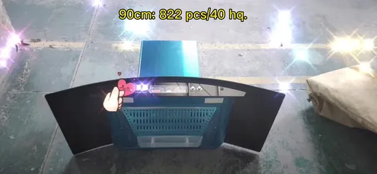 Big Discount Push Button with Display Curved Shape Small Size Range Hood