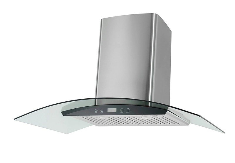 Glass Wall Mounted Automatic Cleaning Extractor Fan Stainless Kitchen Exhaust Range Hood