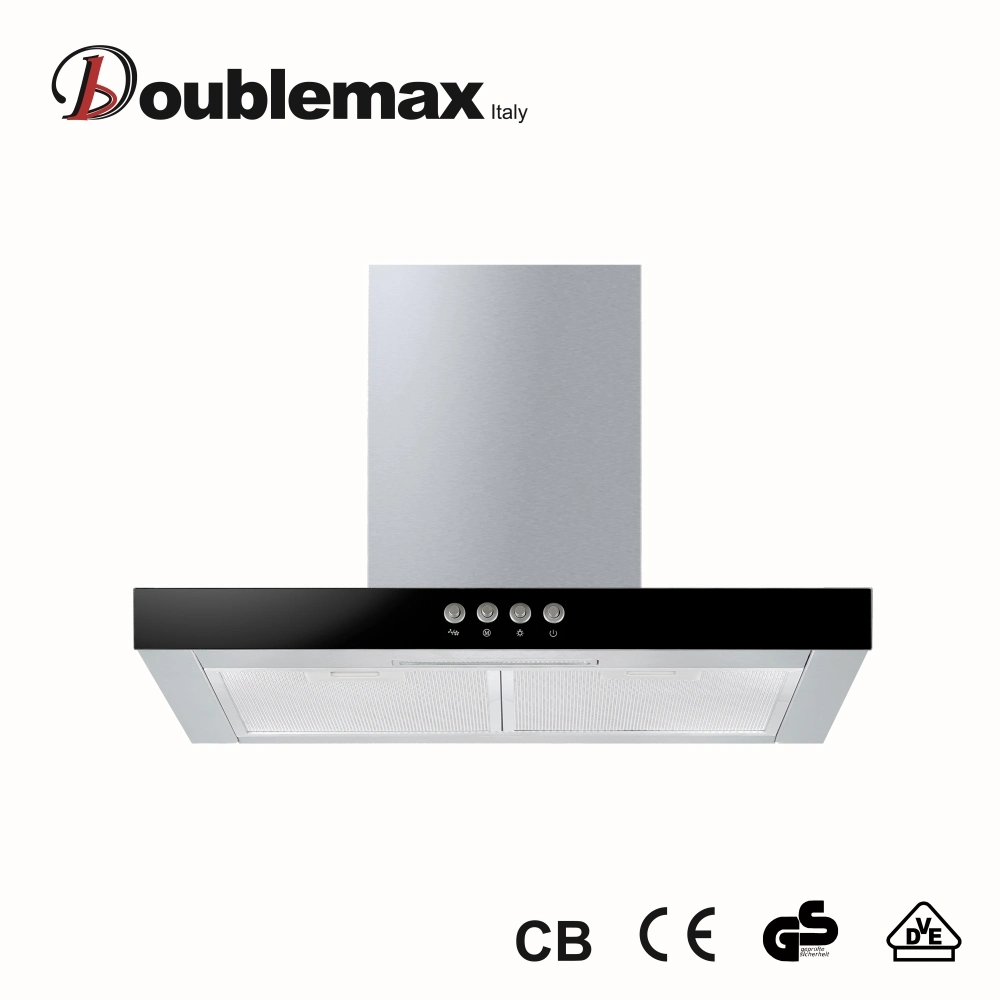 T Shape 900mm Glass and Stainless Steel Close Copper Motor Range Hood
