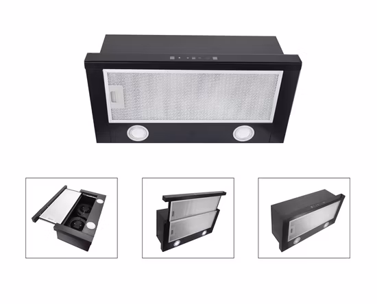 3 Speed Controller Chimney Kitchen Deep Drawer Kitchen Exhaust Smoke Slim Design Powerful Suction Under Cabinet Range Hood