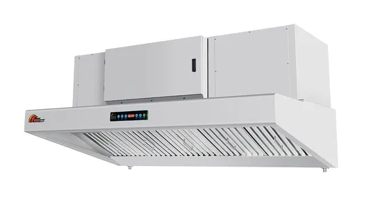 Ventless Range Hood Wall Mounted Industrial Ductless Kitchen Hood Custom or Standard Side Exhaust System 