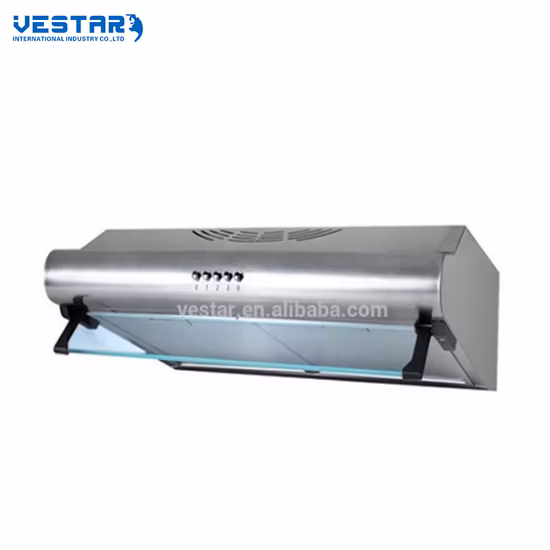 European Style Kitchen Super Push Button Slimrange Hood Cooker Hood