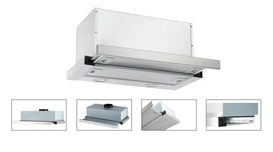 Slim 60cm Downdraft Stainless Steel Price Kitchen Modern Household Portable Range Hood Low Noise Exhaust Hood 
