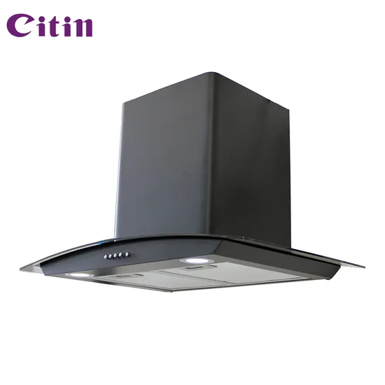 Elegant Arc Shape Kitchen Hood with 3 Speed Button Operation Range Hood 