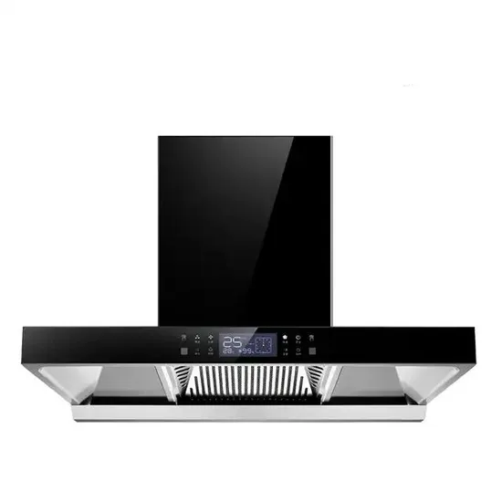 90cm Cheap T Shape Touch Screen Kitchen Chimney Range Hood. 