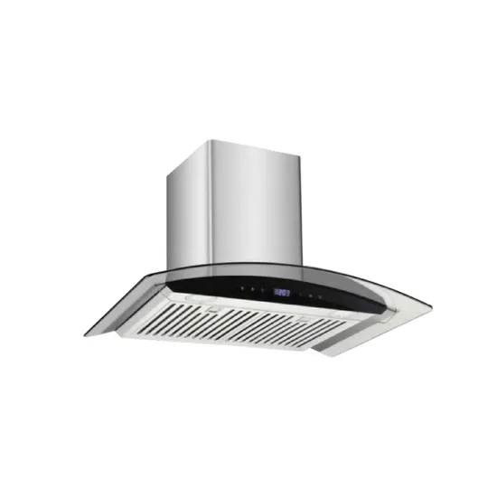 900mm Tempered Glass Kitchen Appliances Touch Switch Control Chimney Cooker Range Hood 