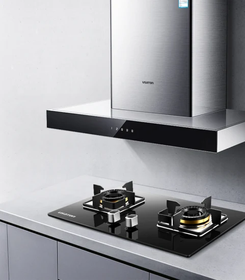Hot Housing Stainless Steel + Tempered Glass* Tempered Glass Cooker Exhaust Hood Wall Mounted Kitchen Range Hood