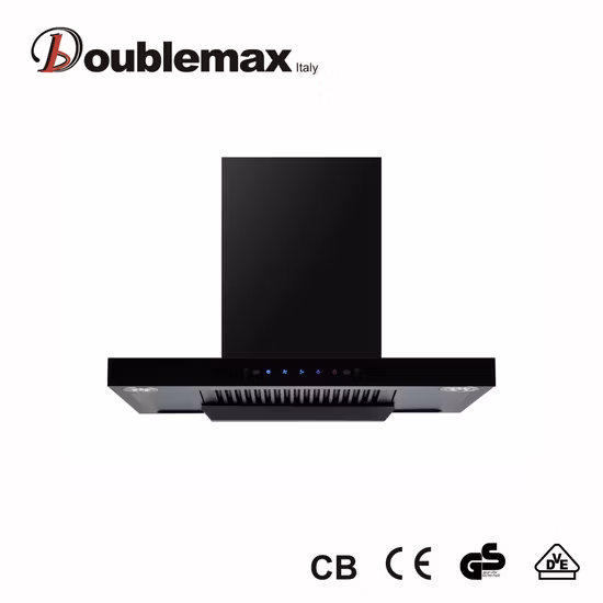 T Shape 900mm Glass and Stainless Steel Close Copper Motor Range Hood